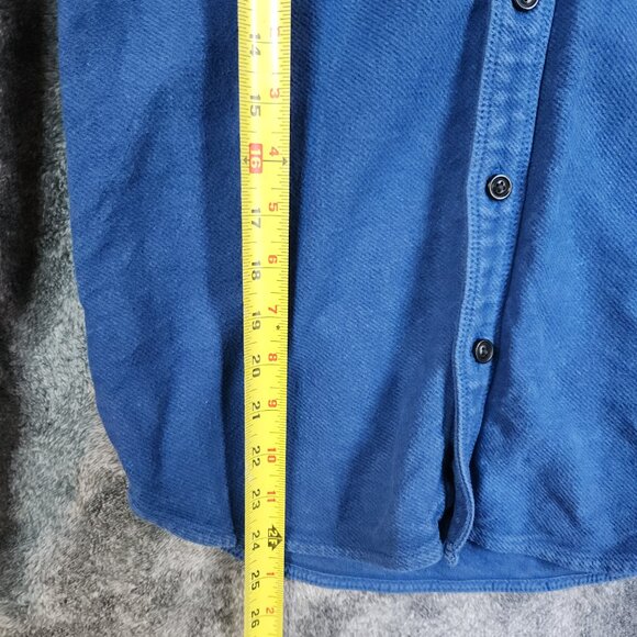Everlane The Heavyweight Overshirt Mens XS Blue Cotton Blue Button Up Shirt EUC - Picture 8 of 8